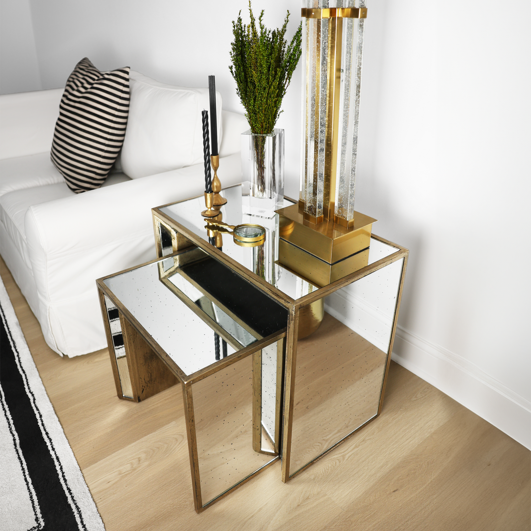 Mirrored Nesting Tables