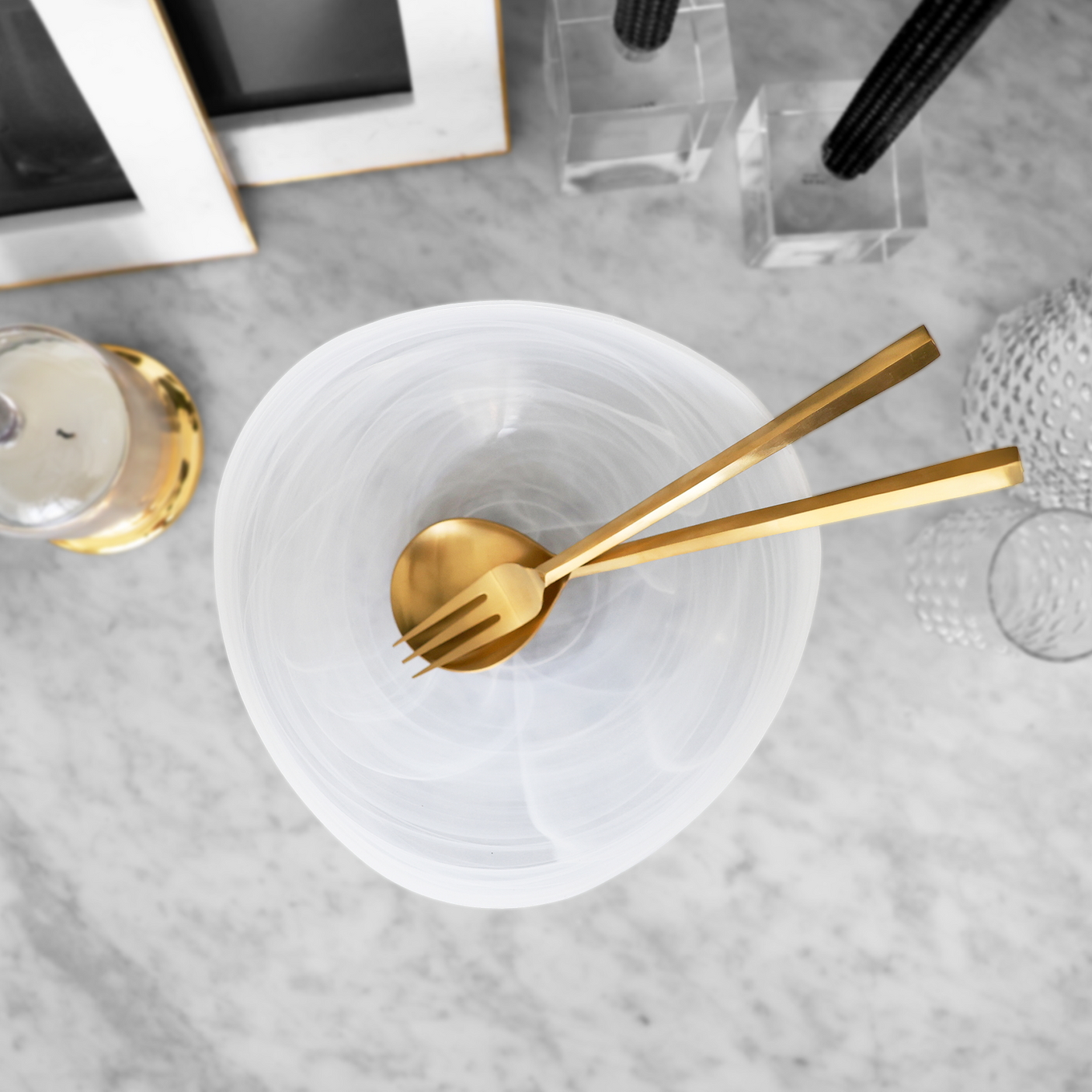 Gold Salad Server Set