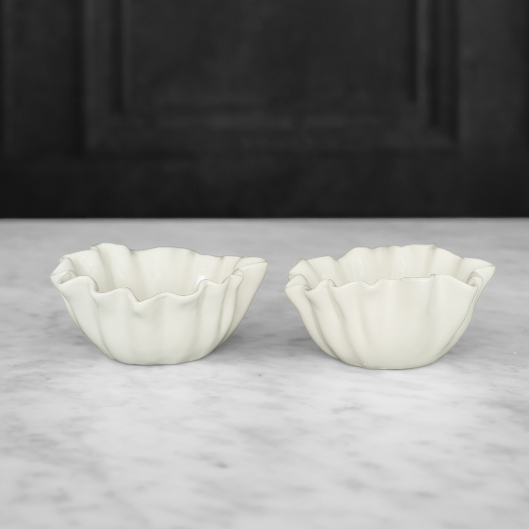 Mini White Fluted Bowl Set