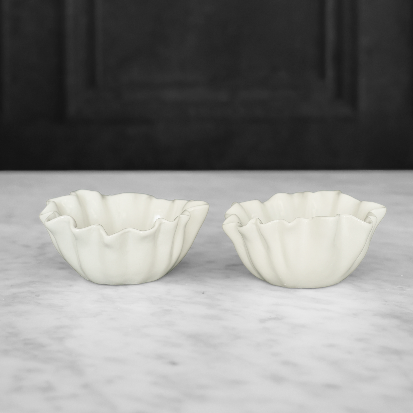 Mini White Fluted Bowl Set