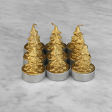 Gold Tree Shaped Tea Light Candles