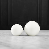 White Lacquer Ball Candles