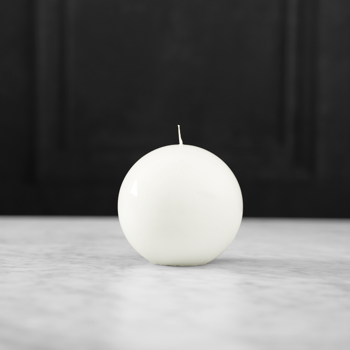 White Lacquer Ball Candles