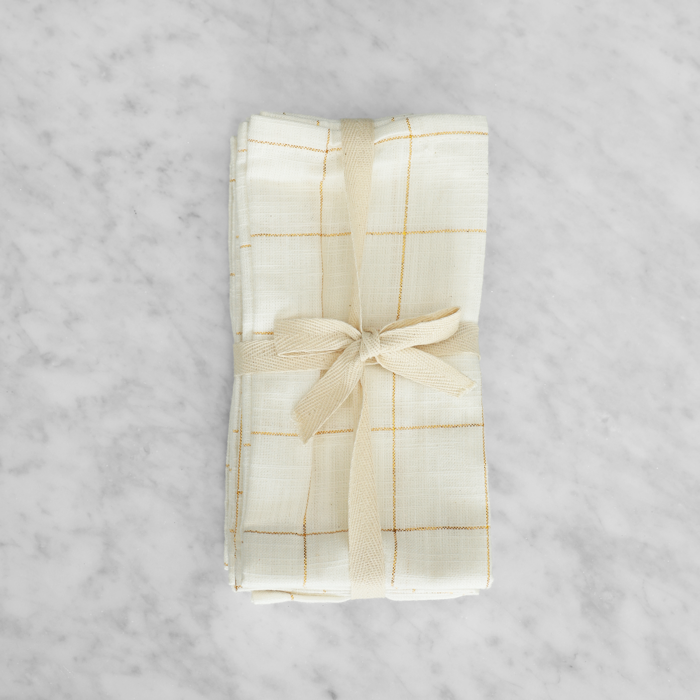 Gold Squares Napkin Set