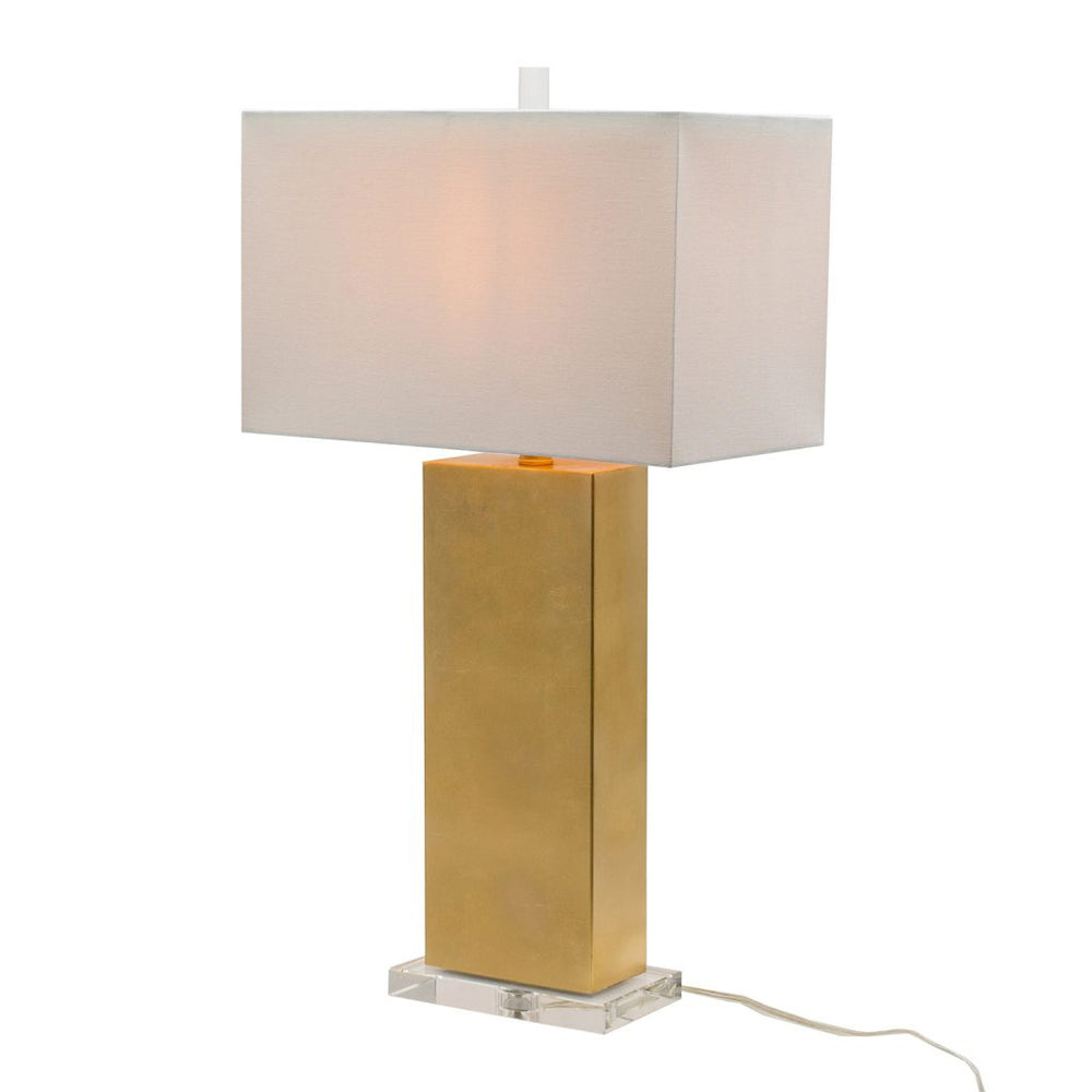 Gold Rectangular Table Lamp