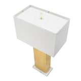 Gold Rectangular Table Lamp