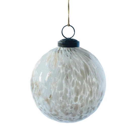 Recycled Confetti Glass Ball Ornament