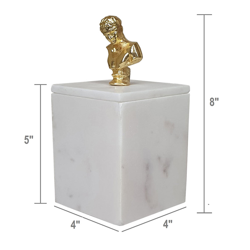 White Marble Bust Box