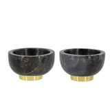 Black Marble Bowl Set