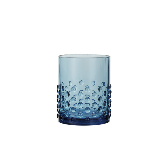 Blue Hobnail Drinking Glass Set