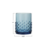 Blue Hobnail Drinking Glass Set