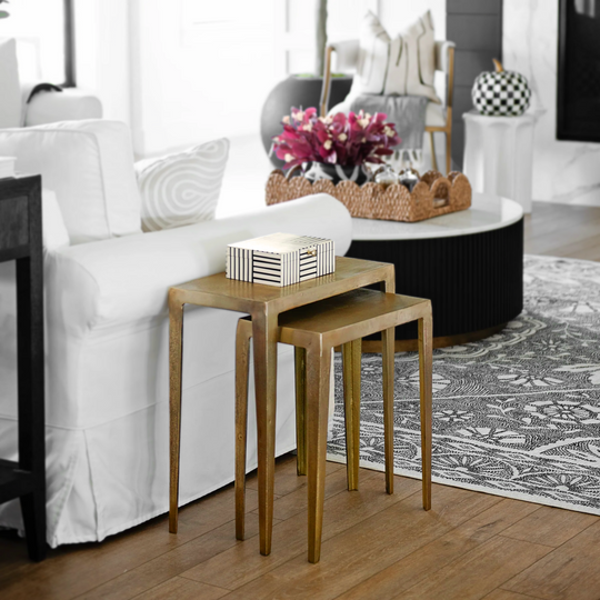 Brass Layered Side Tables