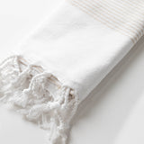 Beige Striped Turkish Towel