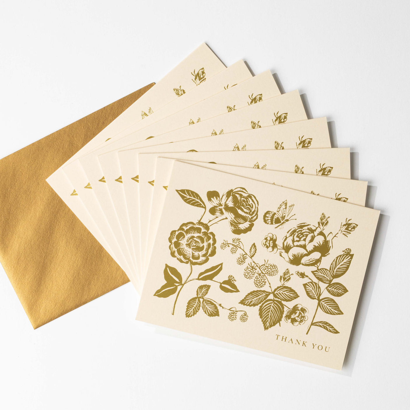 Rose Thank You Card Set