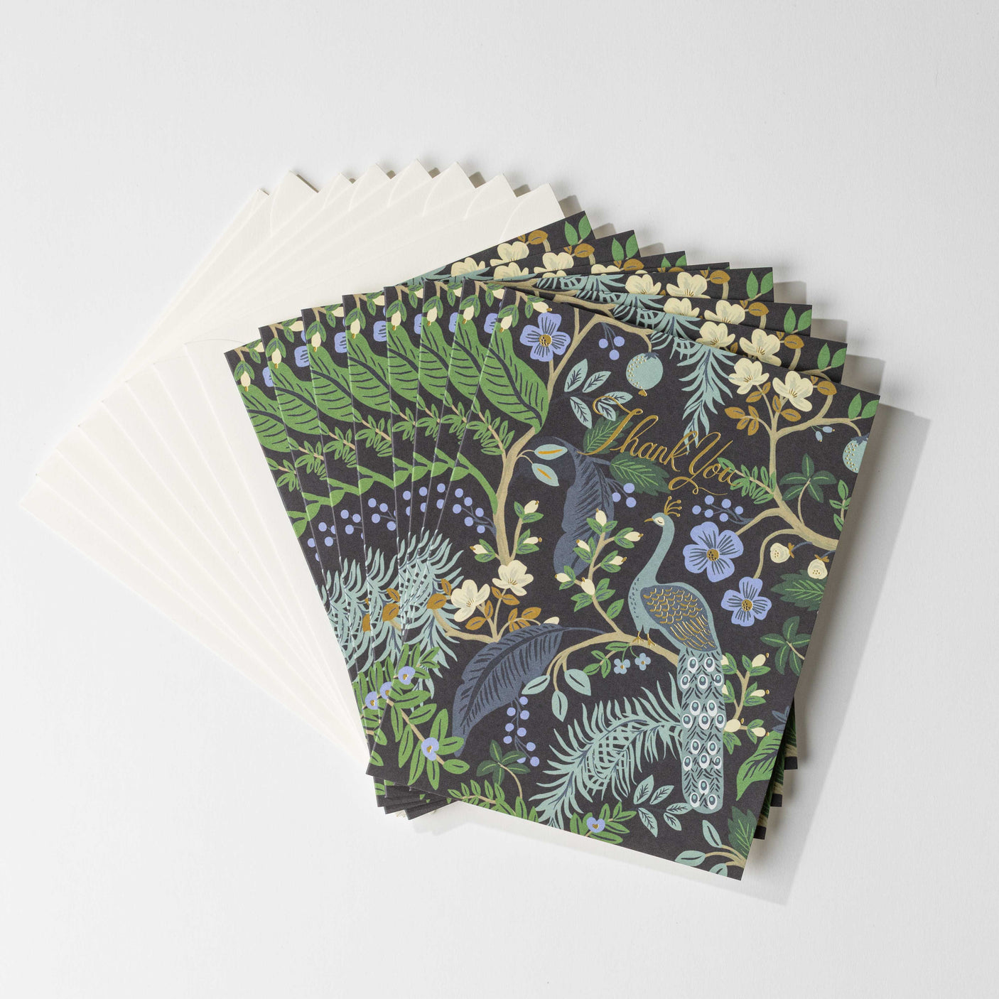 Peacock Thank You Card Set