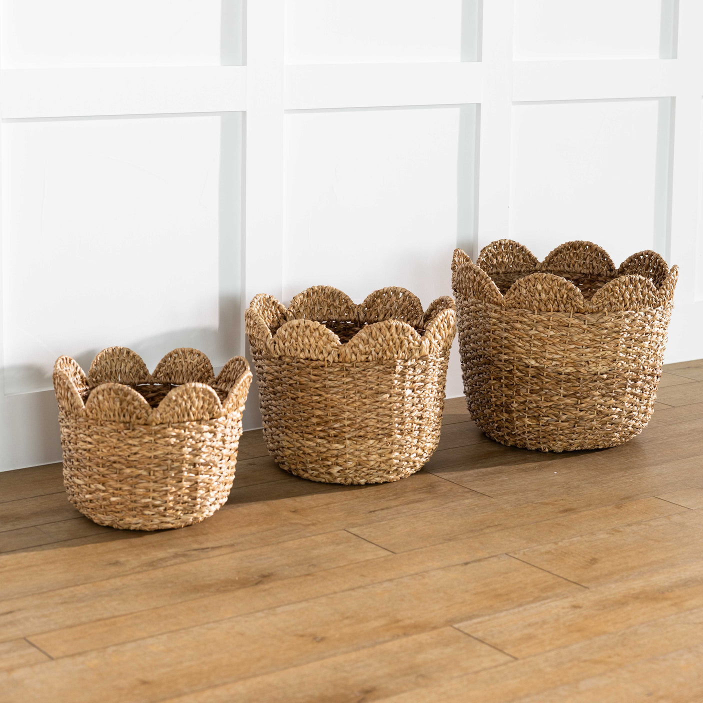 Braided Baskets w/ Scalloped Edges