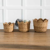 Braided Baskets w/ Scalloped Edges