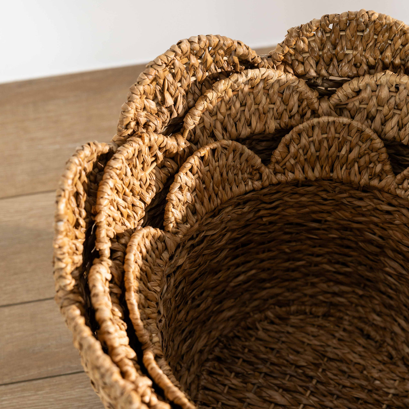 Braided Baskets w/ Scalloped Edges