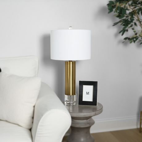 Brass Cylinder Table Lamp