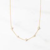 Clover & Bezel Station Necklace