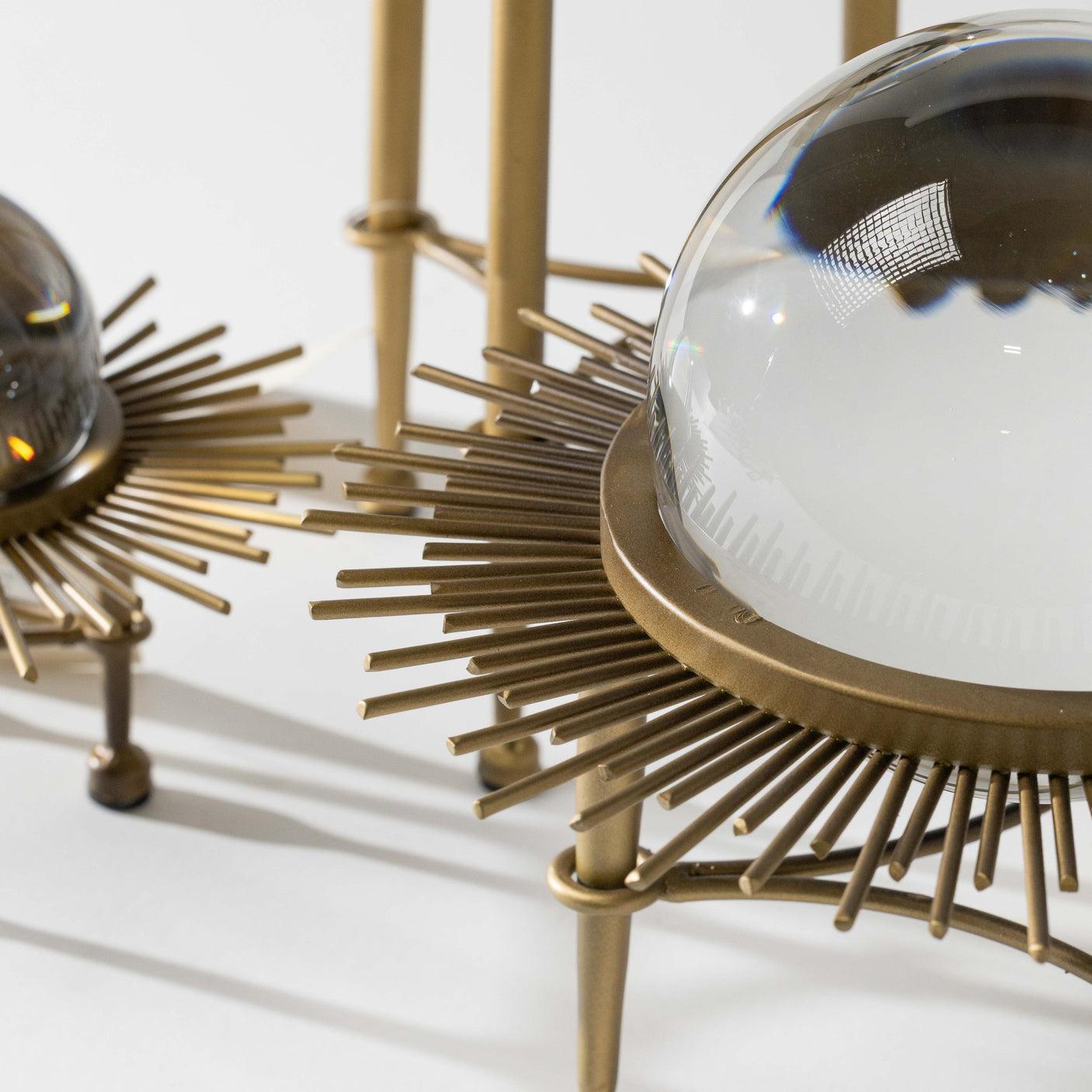 Crystal Ball & Sunburst Stand Set