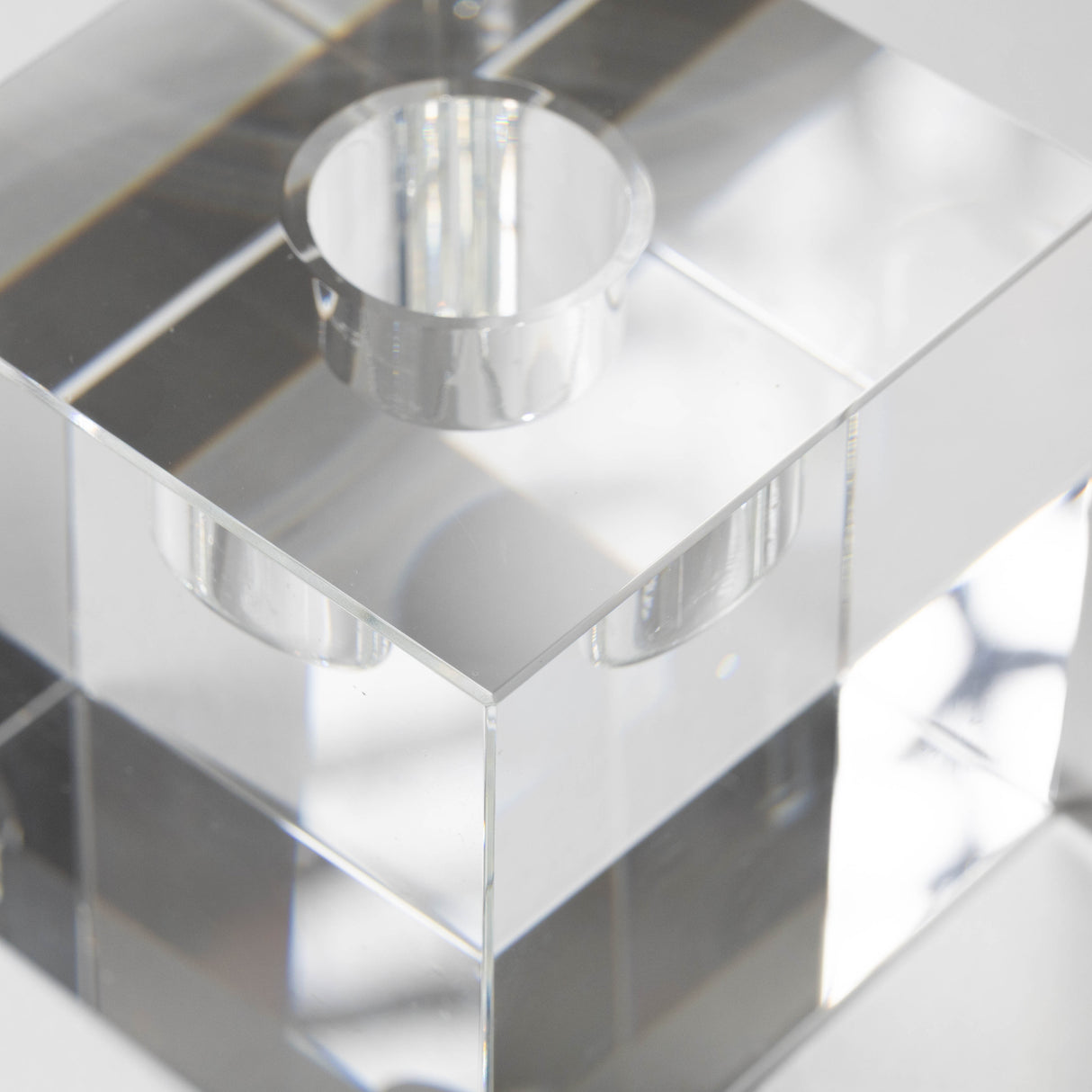 Crystal Glass Taper Holder