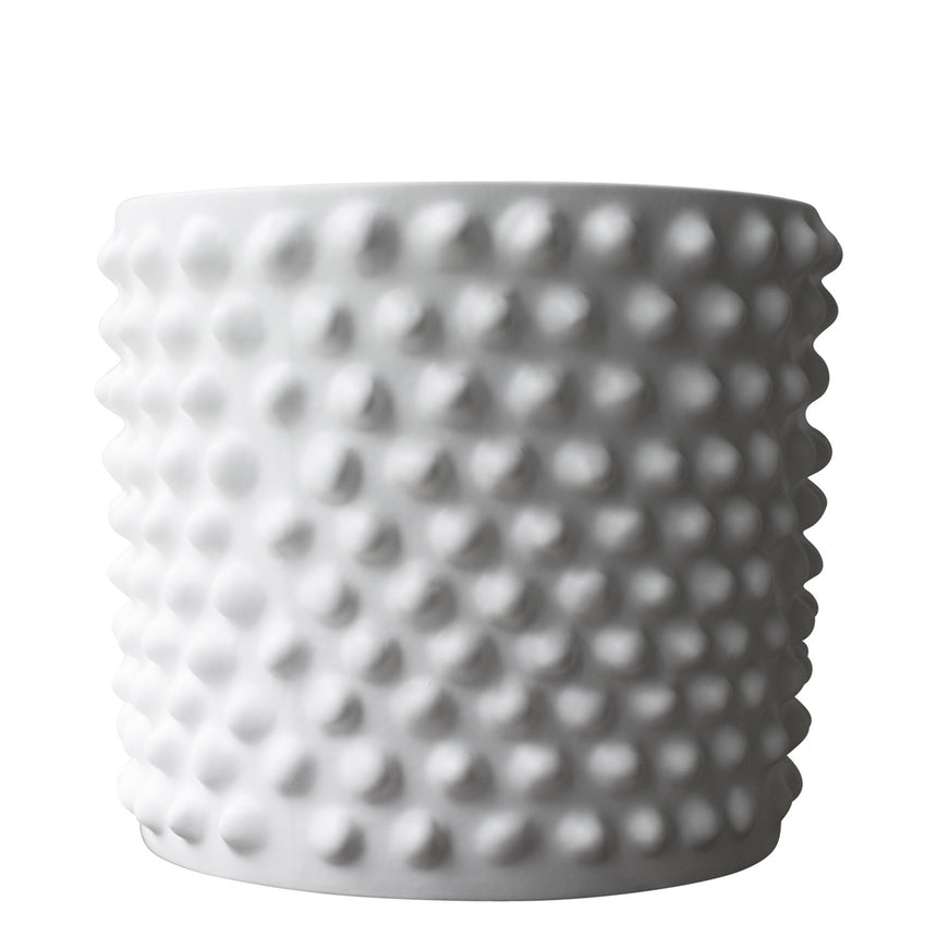 Knobbed Planter - White