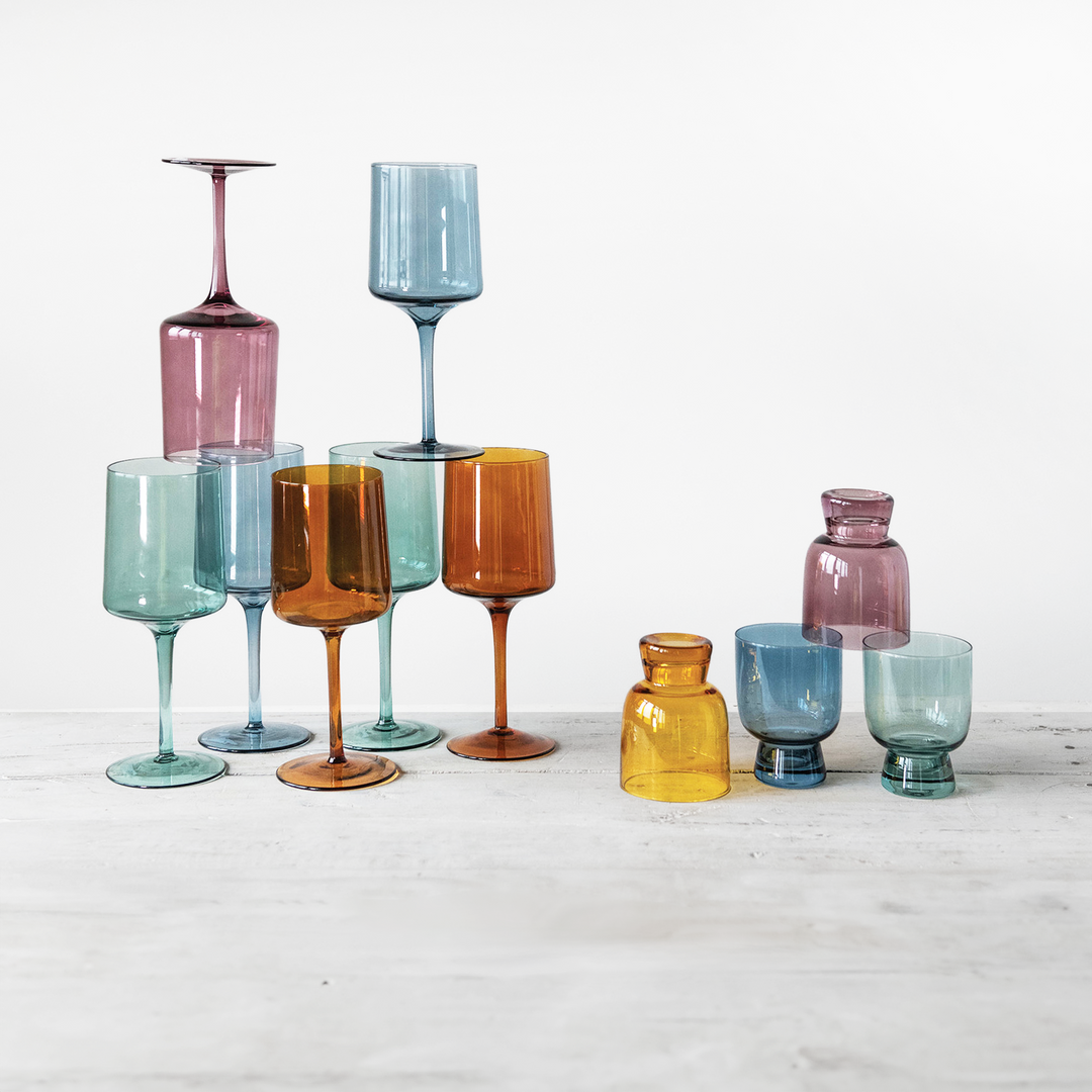 Colorful Wine Glass Set