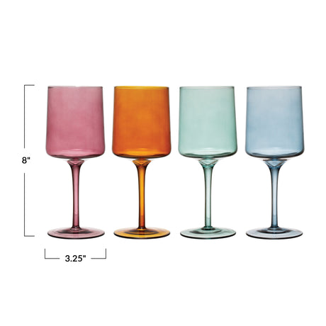 Colorful Wine Glass Set