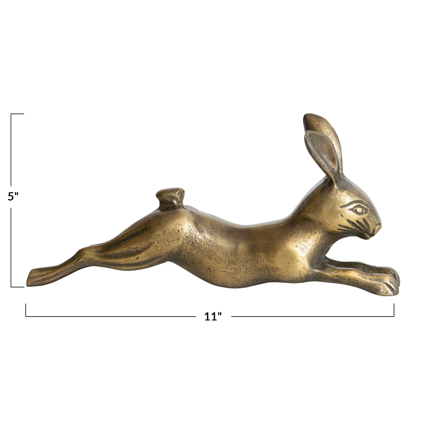 Rabbit w/ Antique Brass Finish