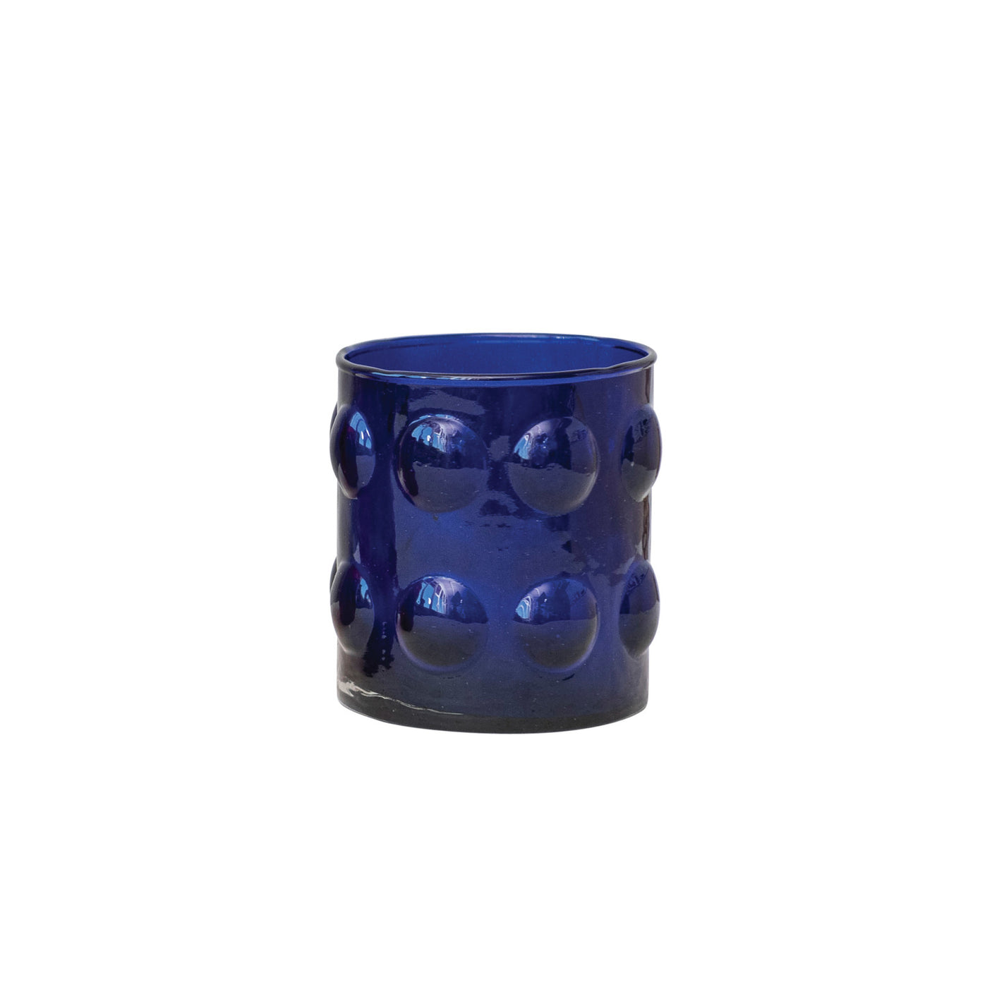 Blue Hobnail Votive Holder Set