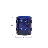 Blue Hobnail Votive Holder Set