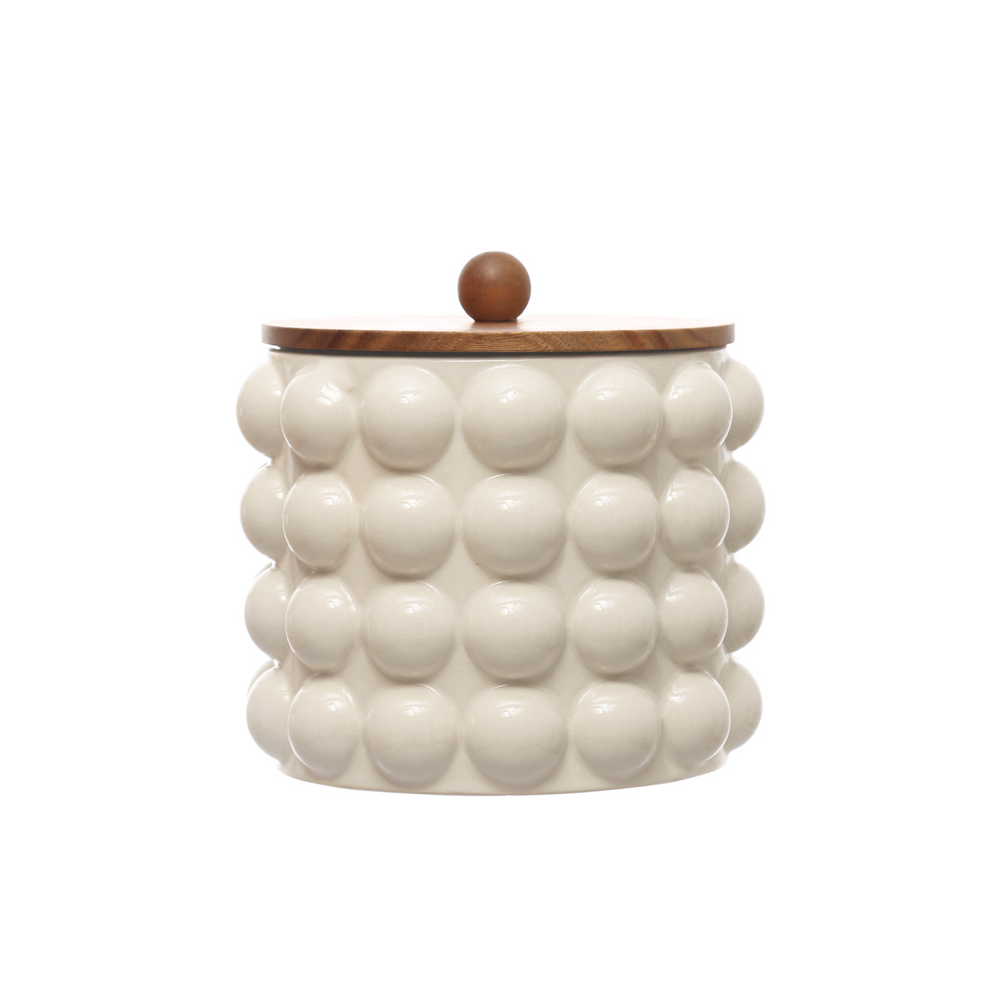 White Hobnail Canister