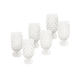 Hobnail Stemmed Glass Set