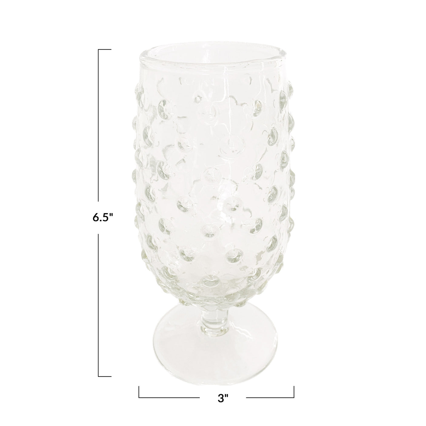 Hobnail Stemmed Glass Set