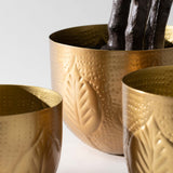Debossed Metal Planter Set