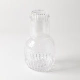 Embossed Glass Carafe & Glass