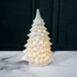 Stoneware LED Tree w/ Cut-Outs