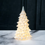 Stoneware LED Tree w/ Cut-Outs