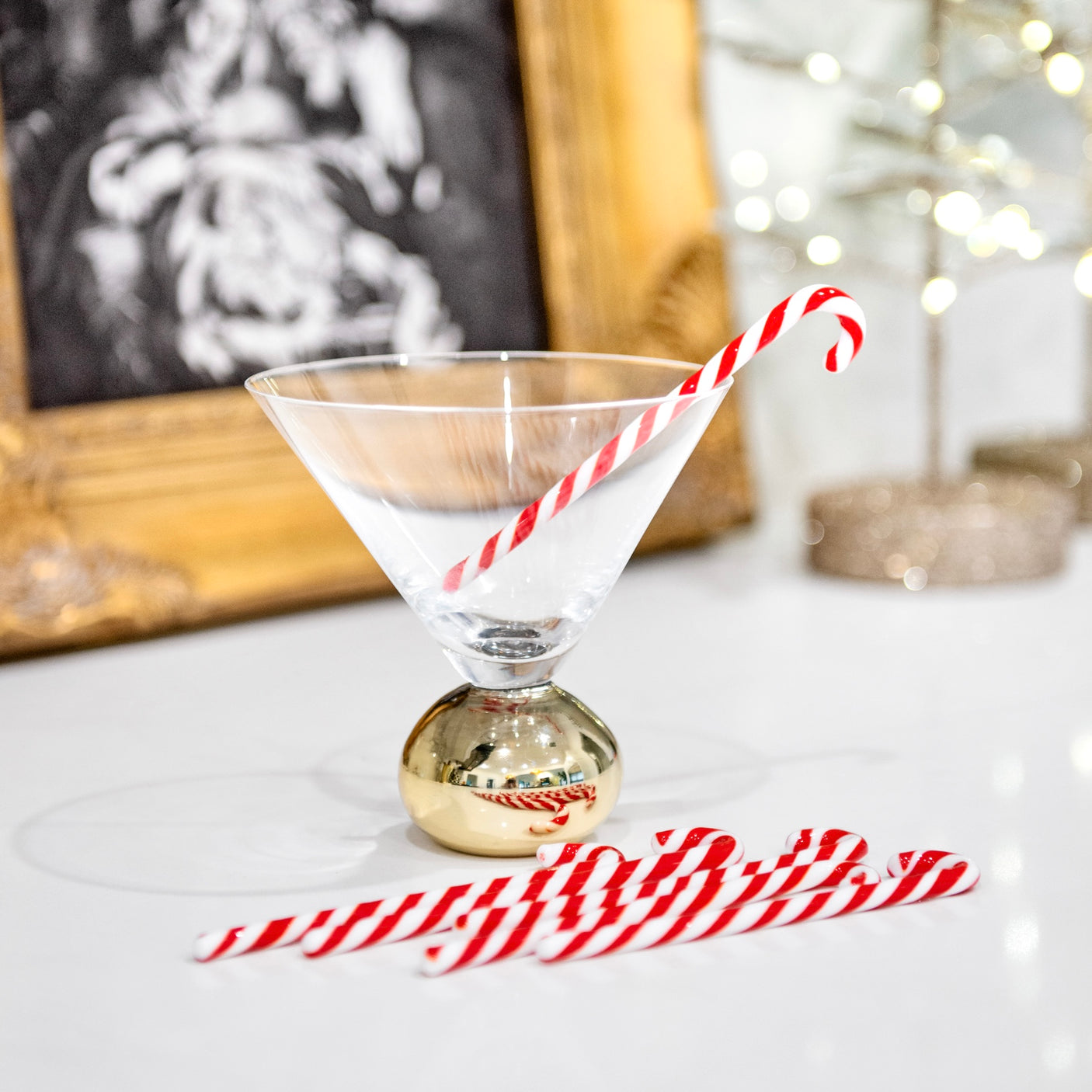 Glass Candy Cane Stir Sticks