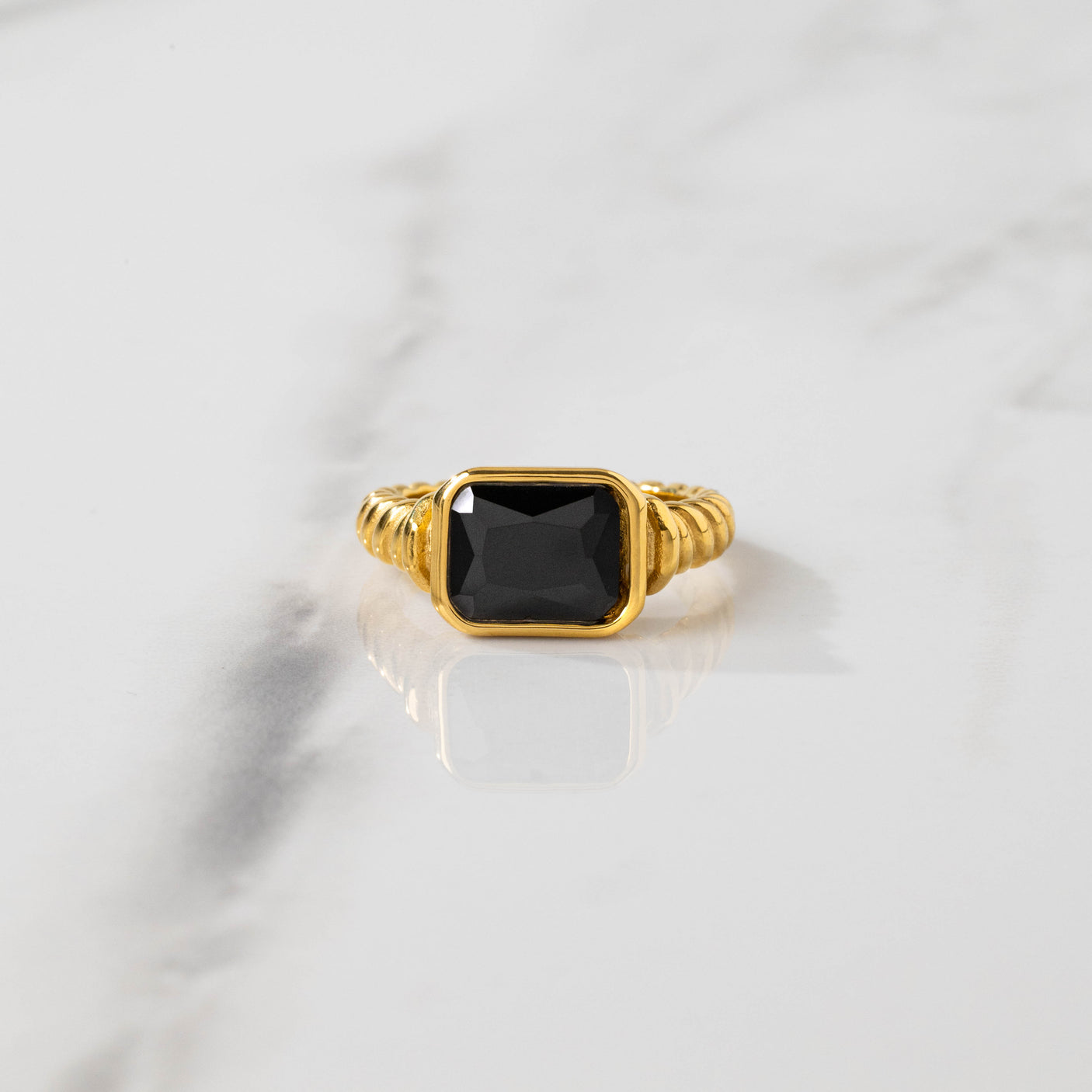 Black Gemstone Ring