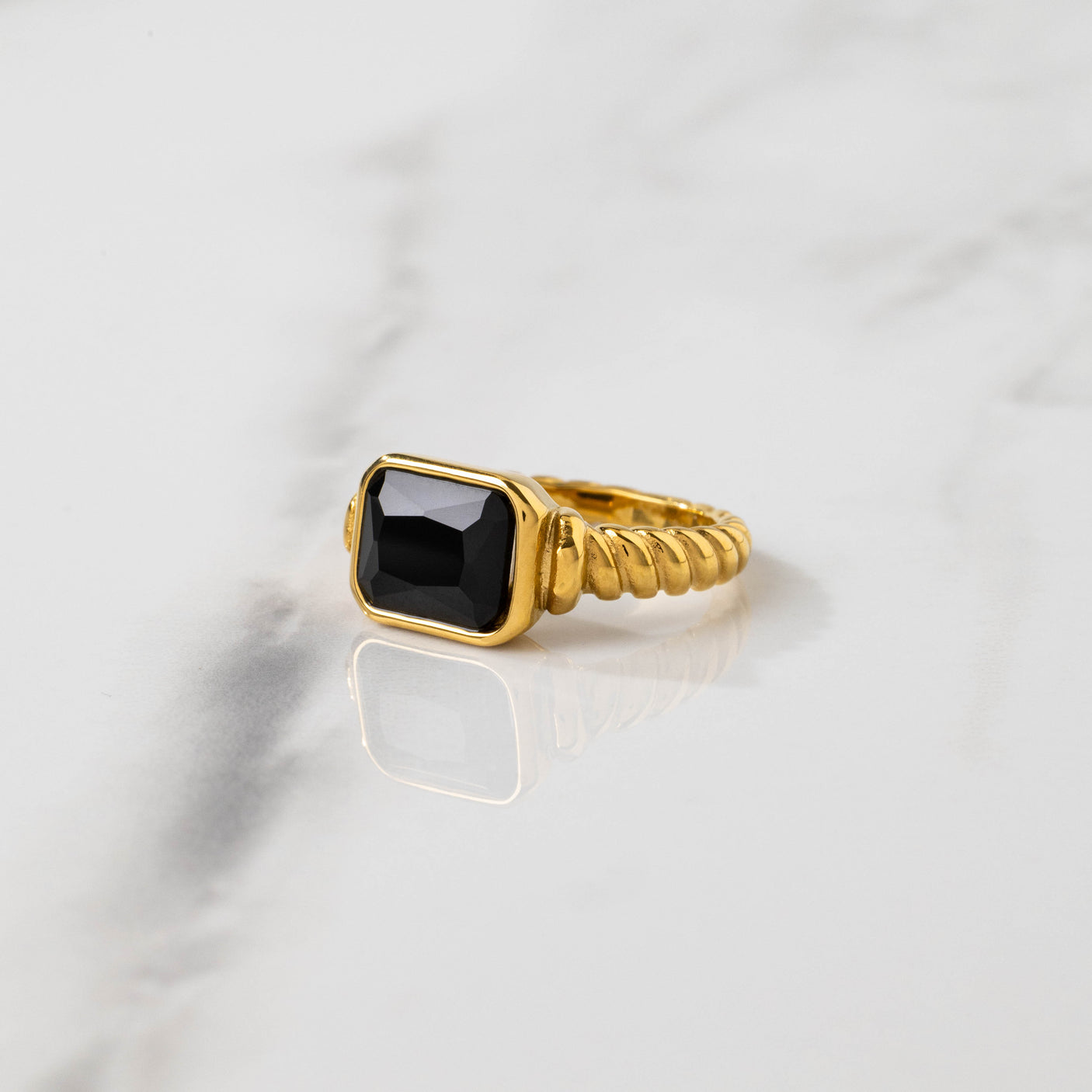 Black Gemstone Ring