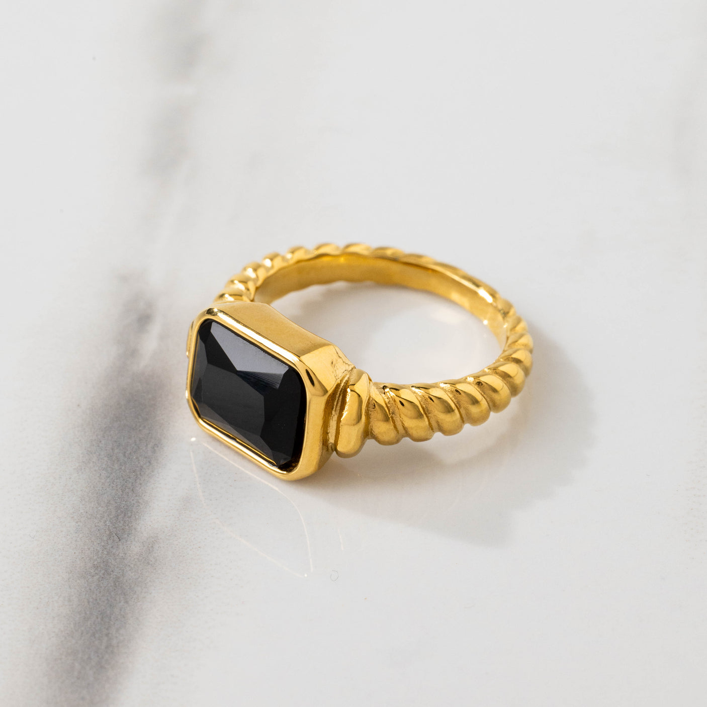 Black Gemstone Ring