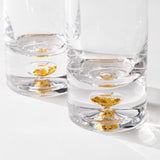 Gold Flake Crystal Glass Sets