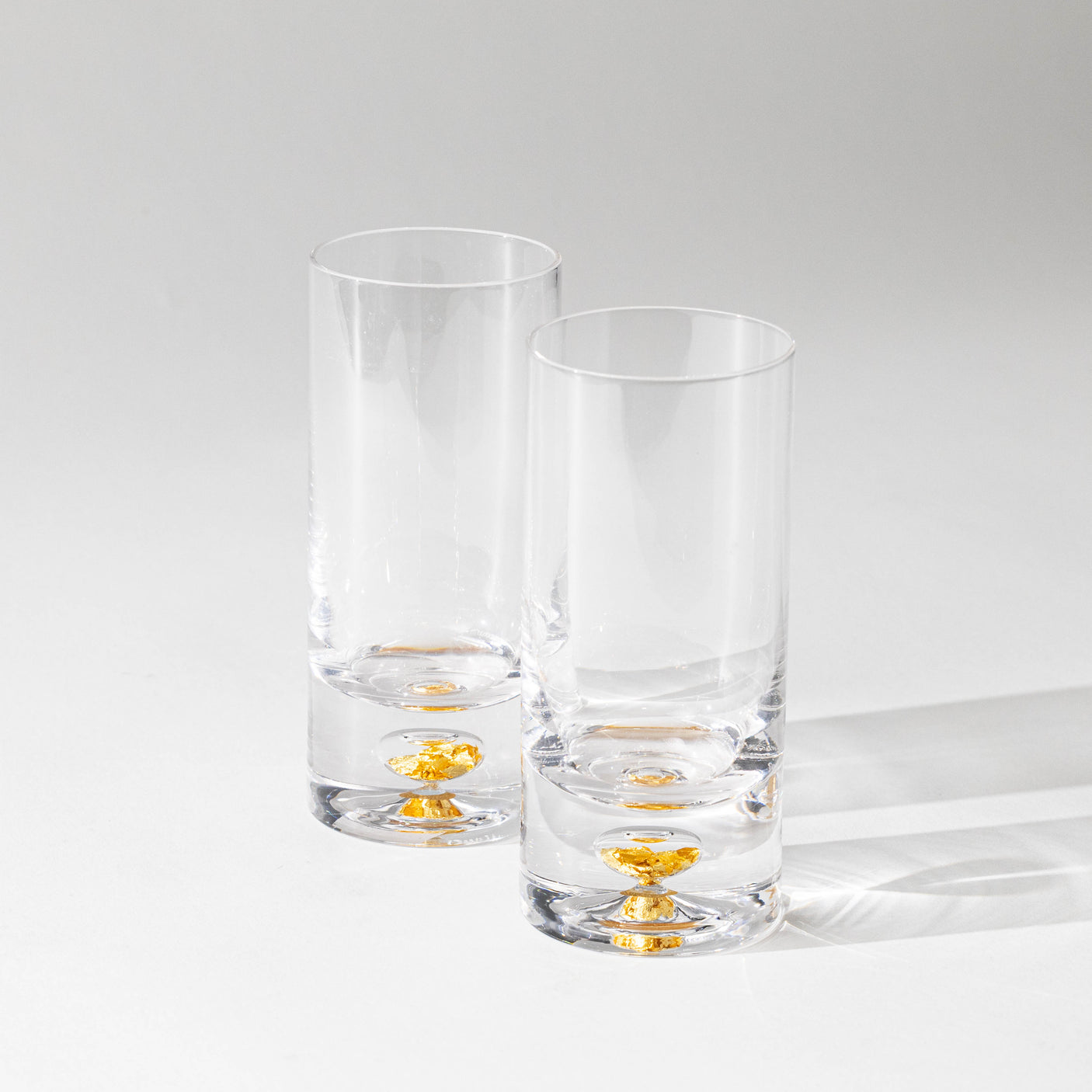 Gold Flake Crystal Glass Sets