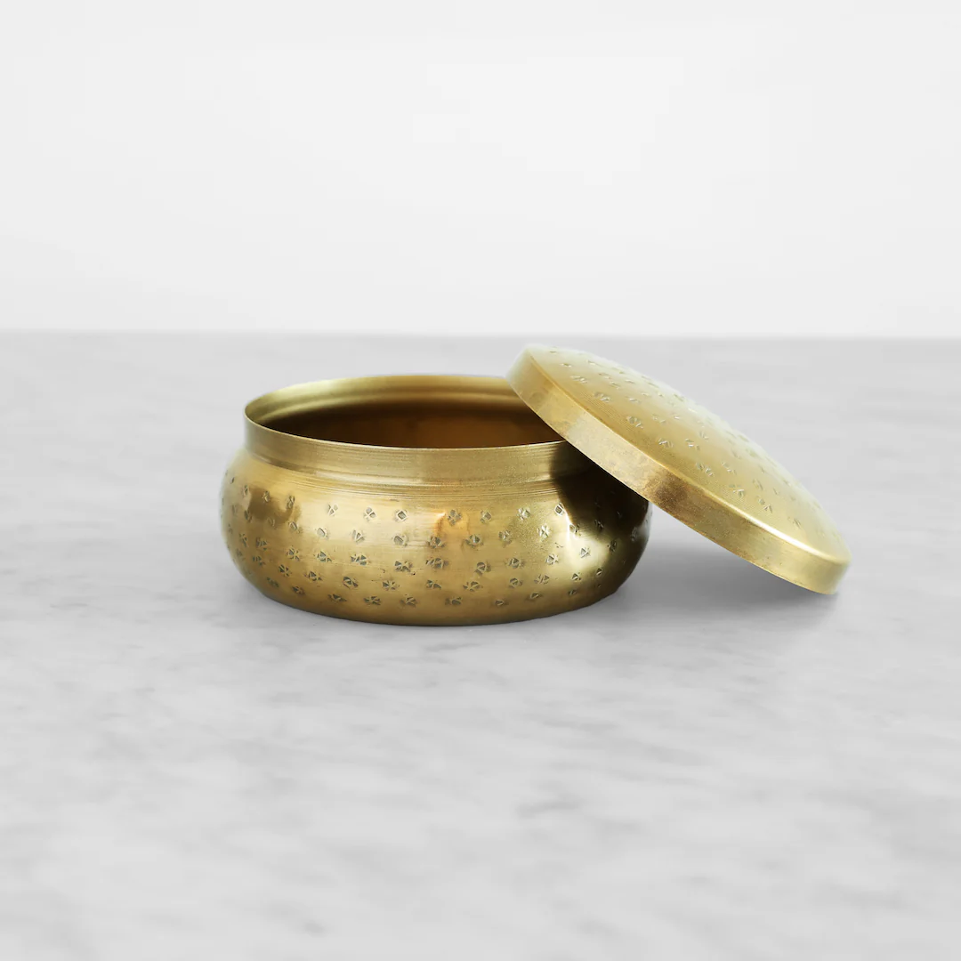 Gold Hammered Container