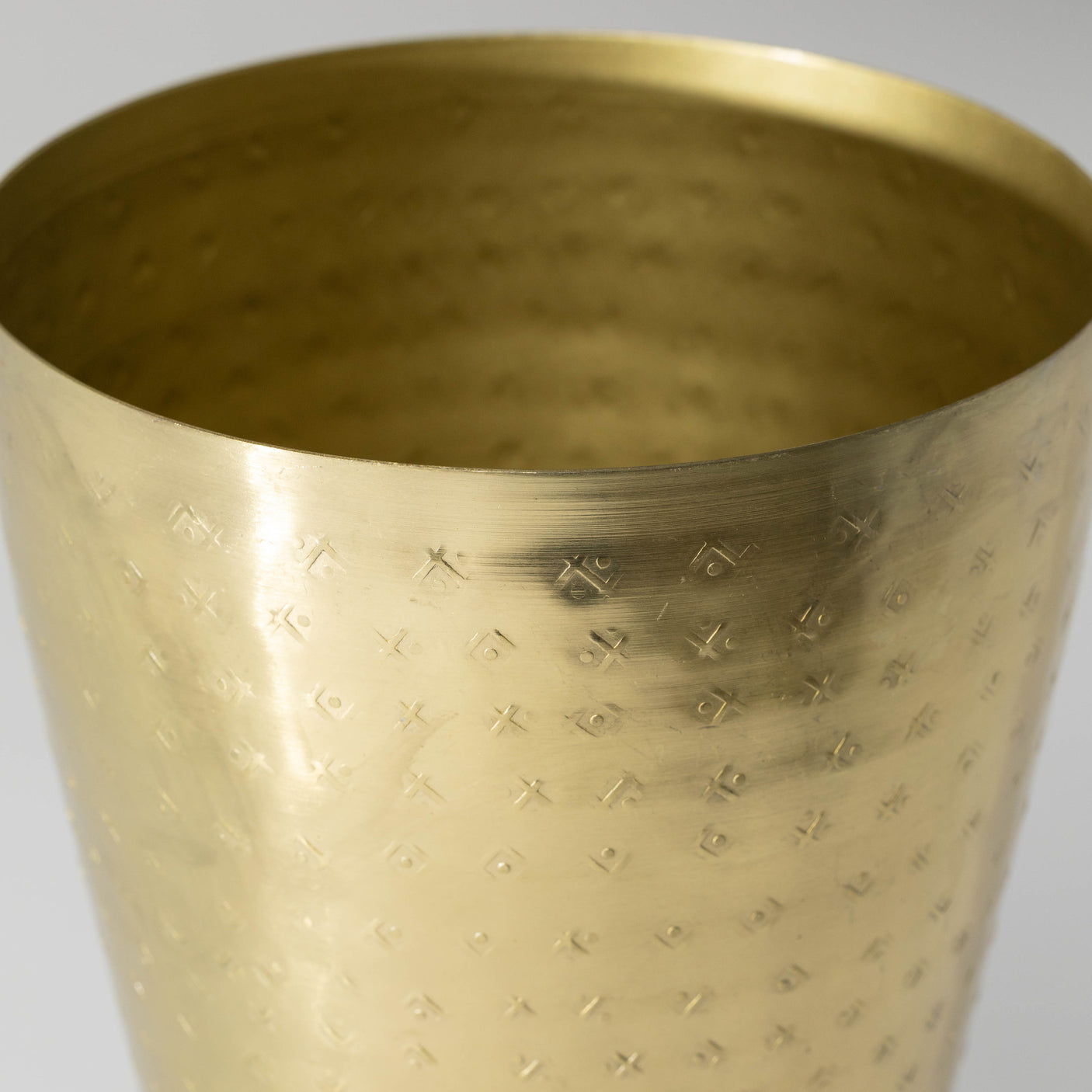 Gold Hammered Vase