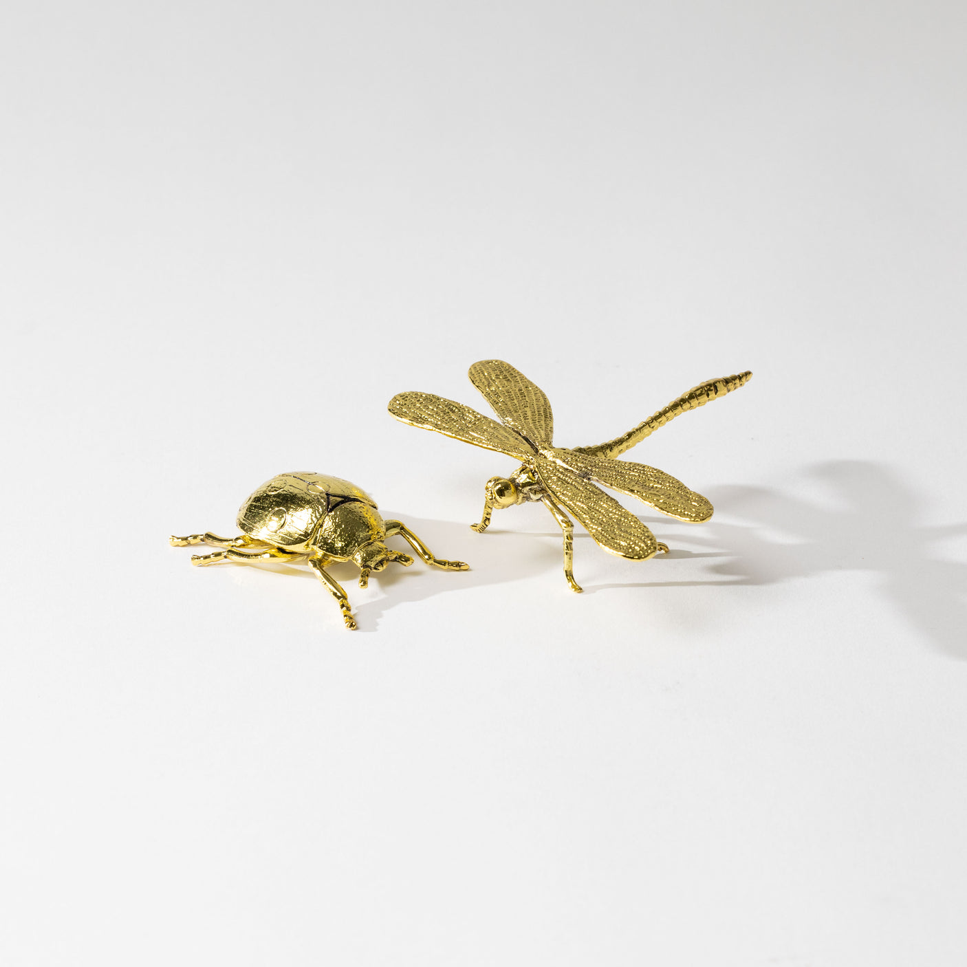 Gold Ladybug & Dragonfly Set