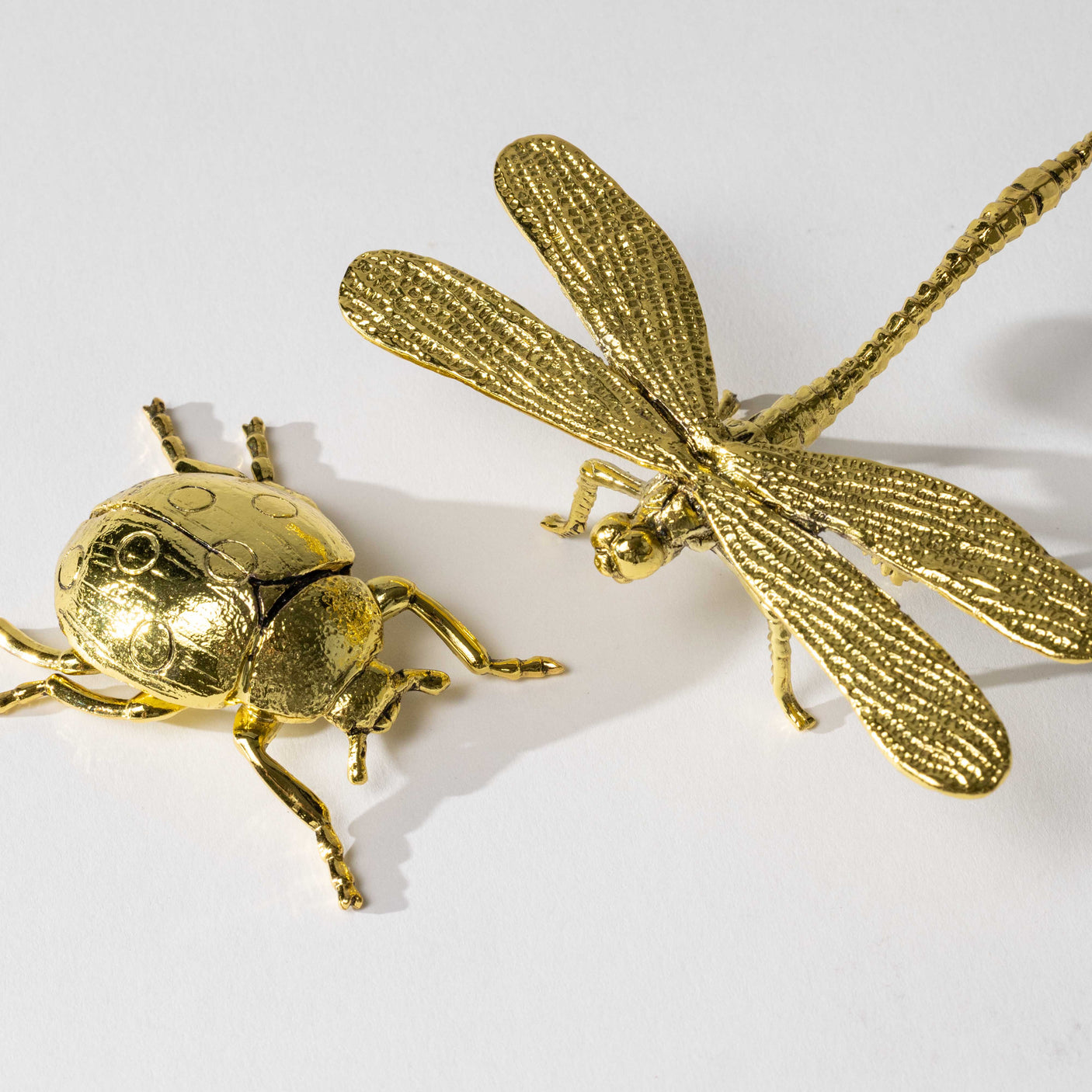 Gold Ladybug & Dragonfly Set