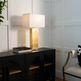 Gold Rectangular Table Lamp